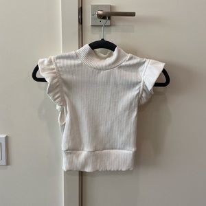 VICI Ruffle Sleeve Crop Top